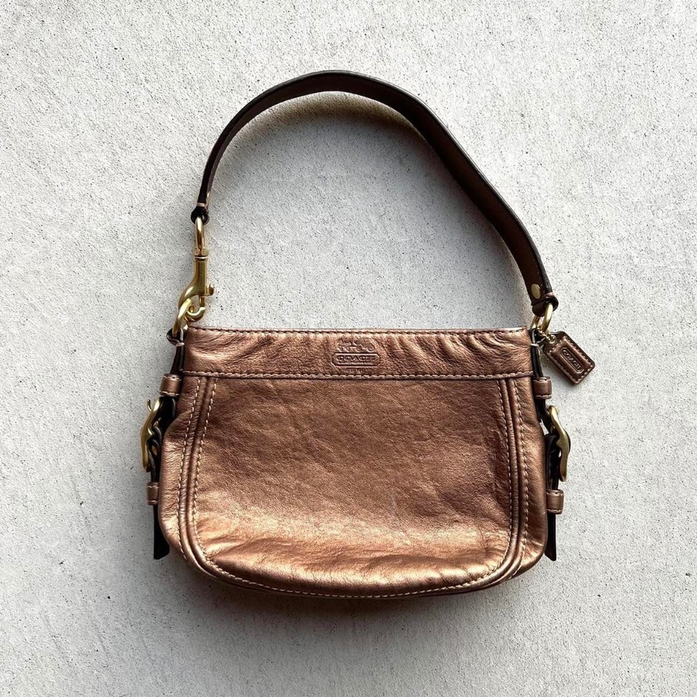 vintage Y2K bronze brown coach mini bag 🍓